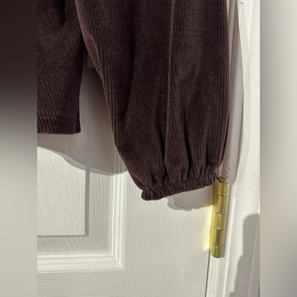 Madewell Elegant Velvet Dark Purple Wrap Top (XS) - Picture 9 of 15